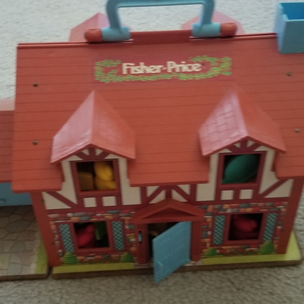 Vintage Fisher Price house, school and farm